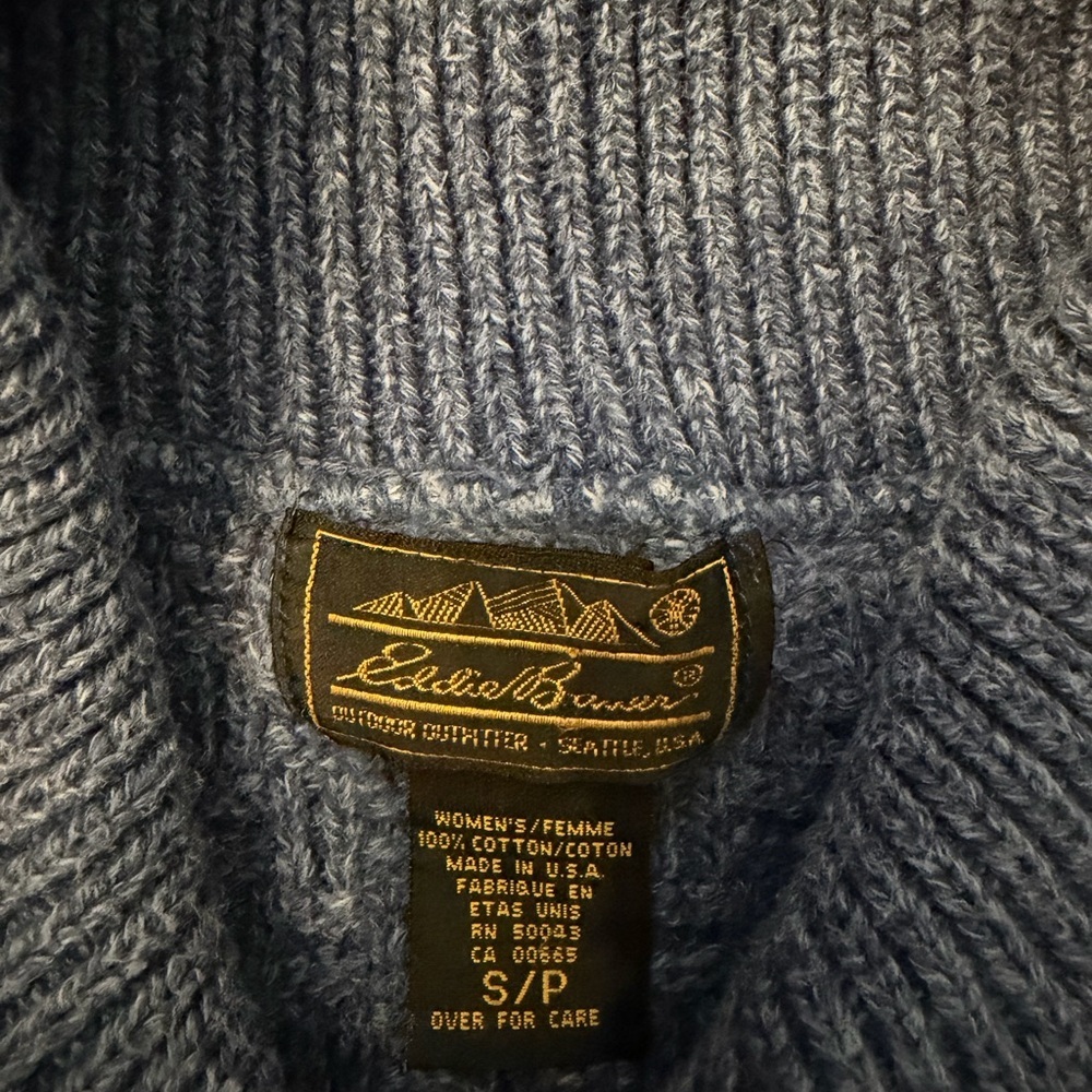 Eddie Bauer Vintage Cowl Neck Knit Sweater Size S - Picture 2 of 3